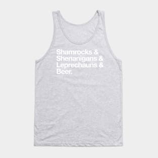 Shamrocks Shenanigans Leprechaun Beer Shirt St Patricks Day Tank Top